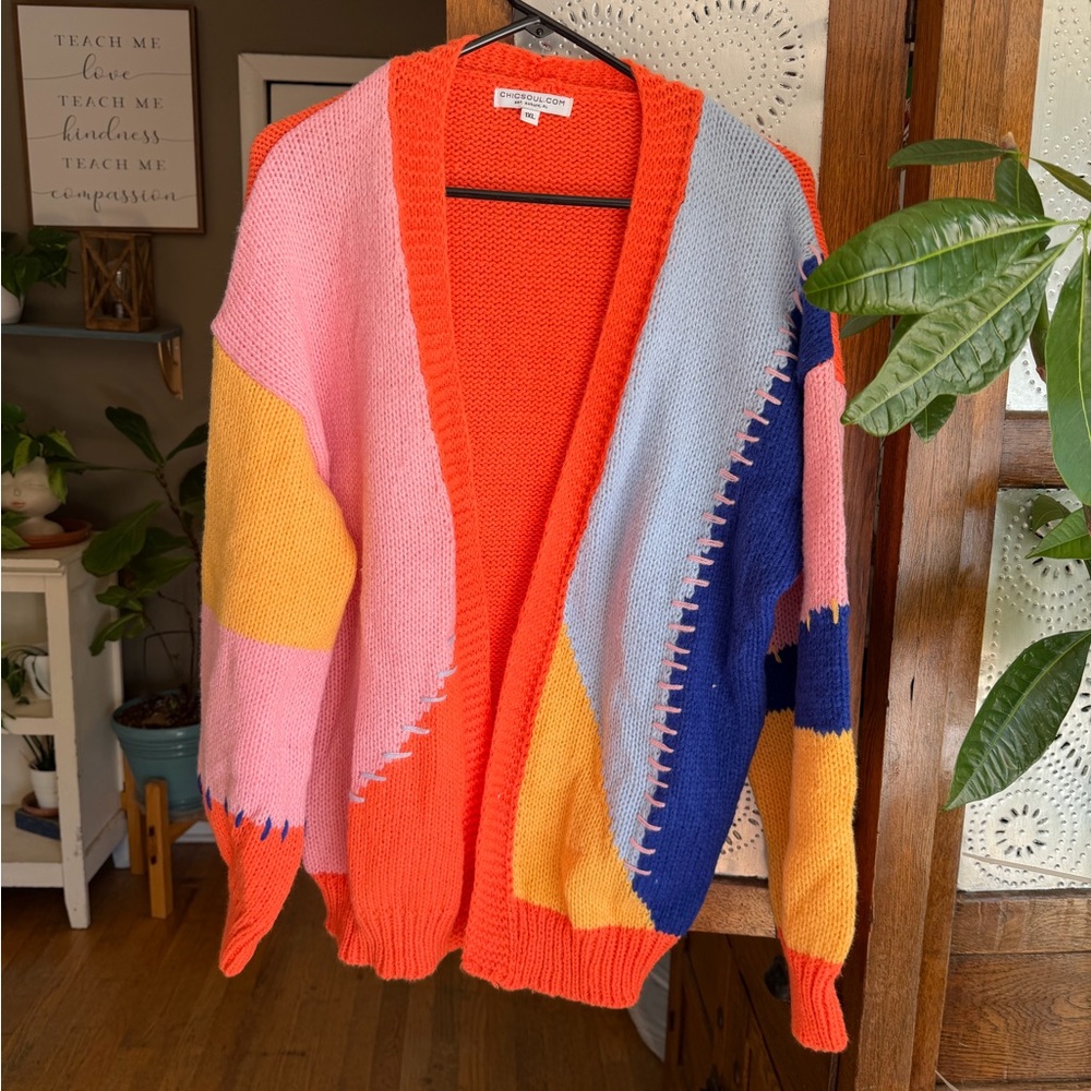 Chic Soul Vibrant Orange Sweater